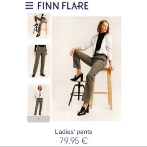 Finn Flare Vintage 90's Wool Plaid Pant Trousers Size: US L | Vintage